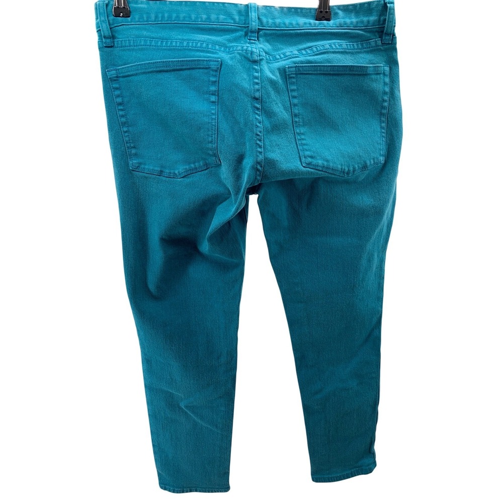 J.Crew Toothpick Skinny Jeans Teal Blue Stretch Denim Womens 32 Cropped 77088 - Picture 4 of 8
